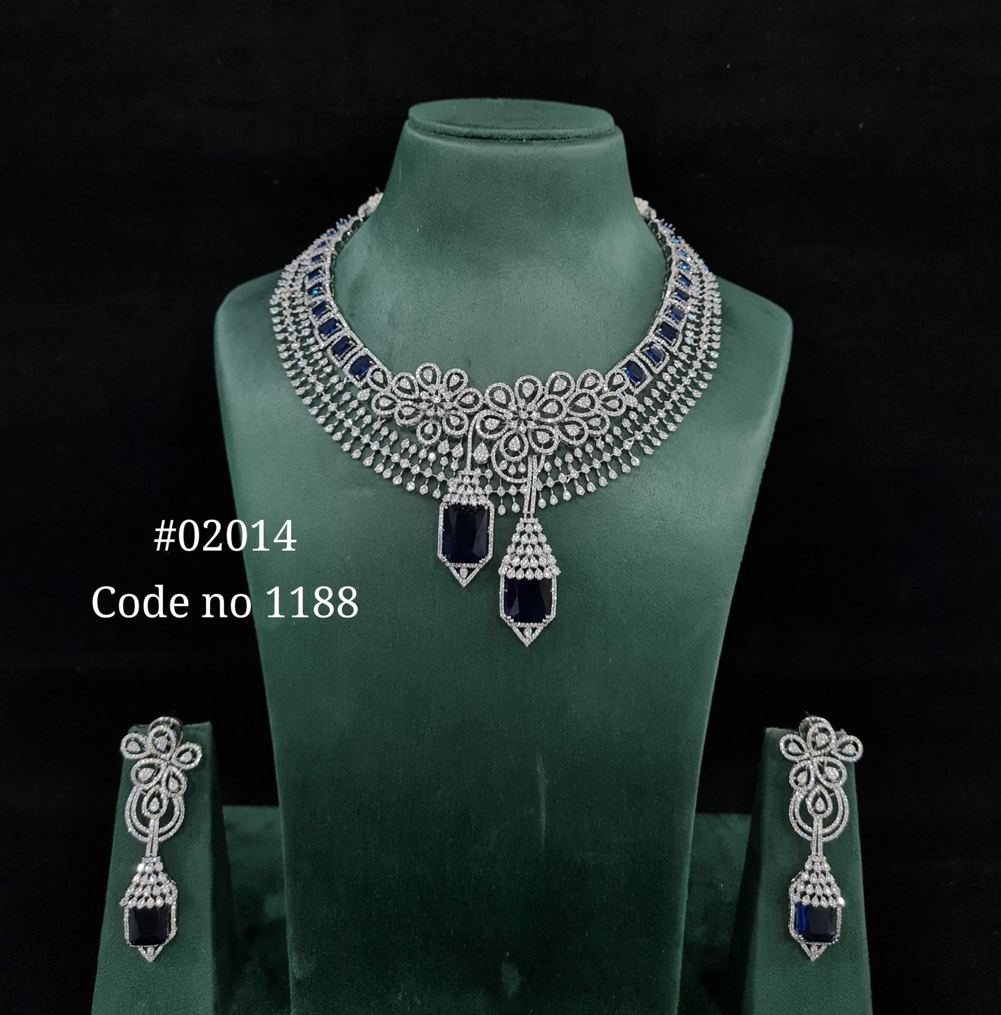 CZ Necklace 02014 - KRISHNA'S SWETA JEWELLERY