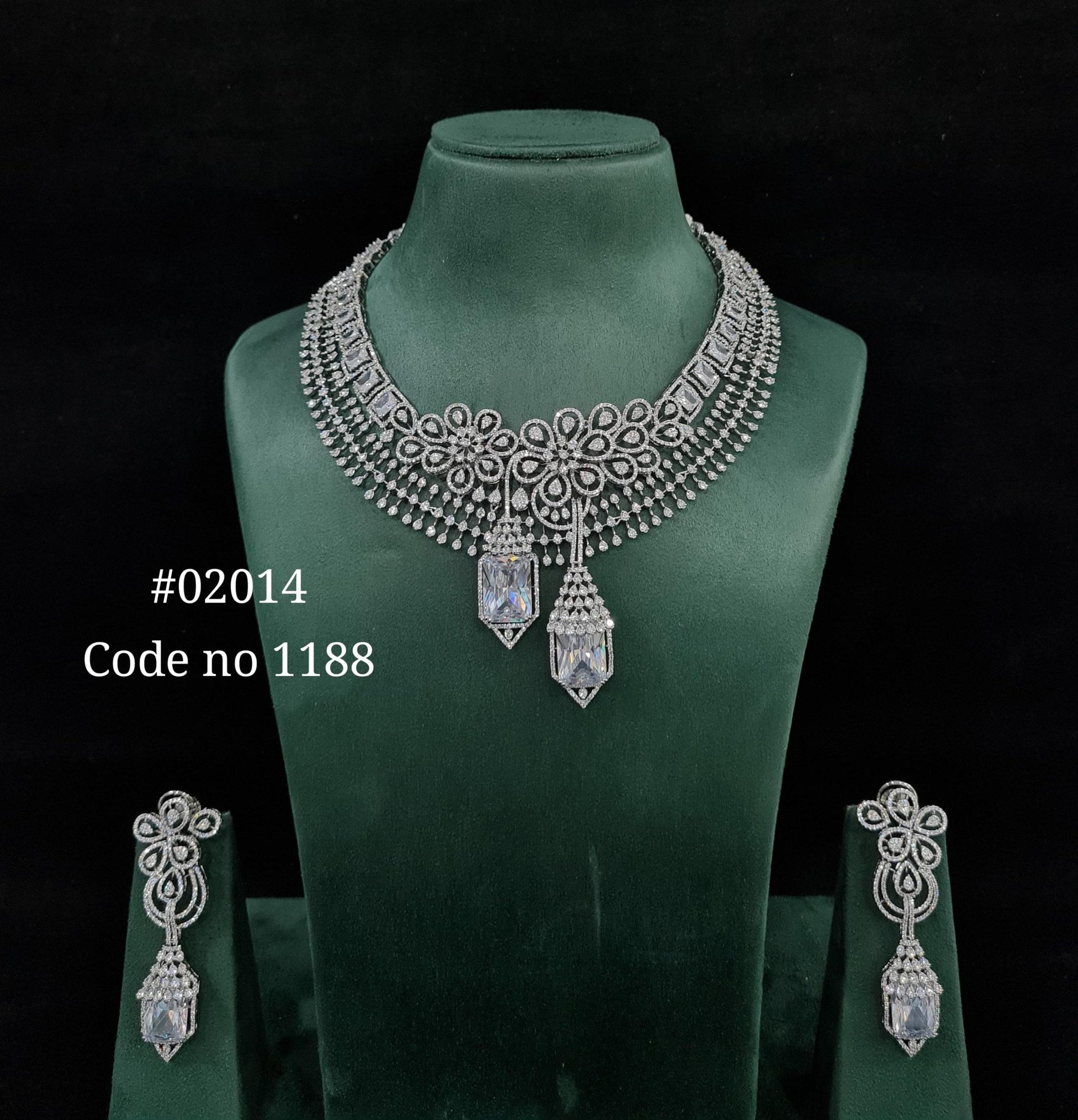CZ Necklace 02014 - KRISHNA'S SWETA JEWELLERY