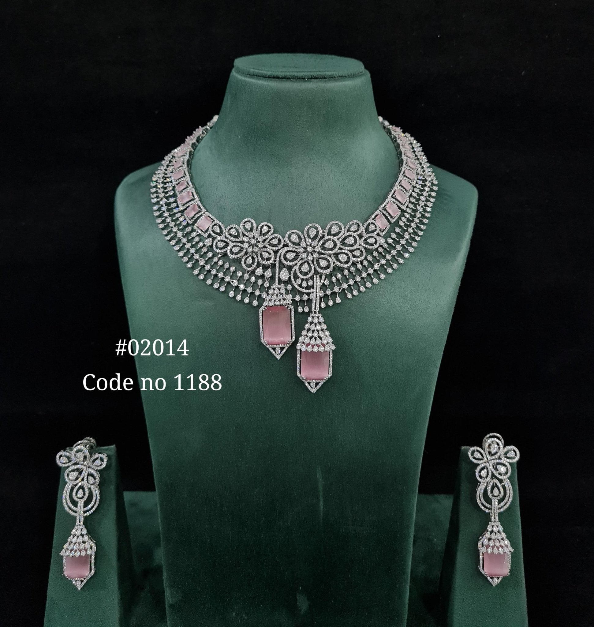 CZ Necklace 02014 - KRISHNA'S SWETA JEWELLERY