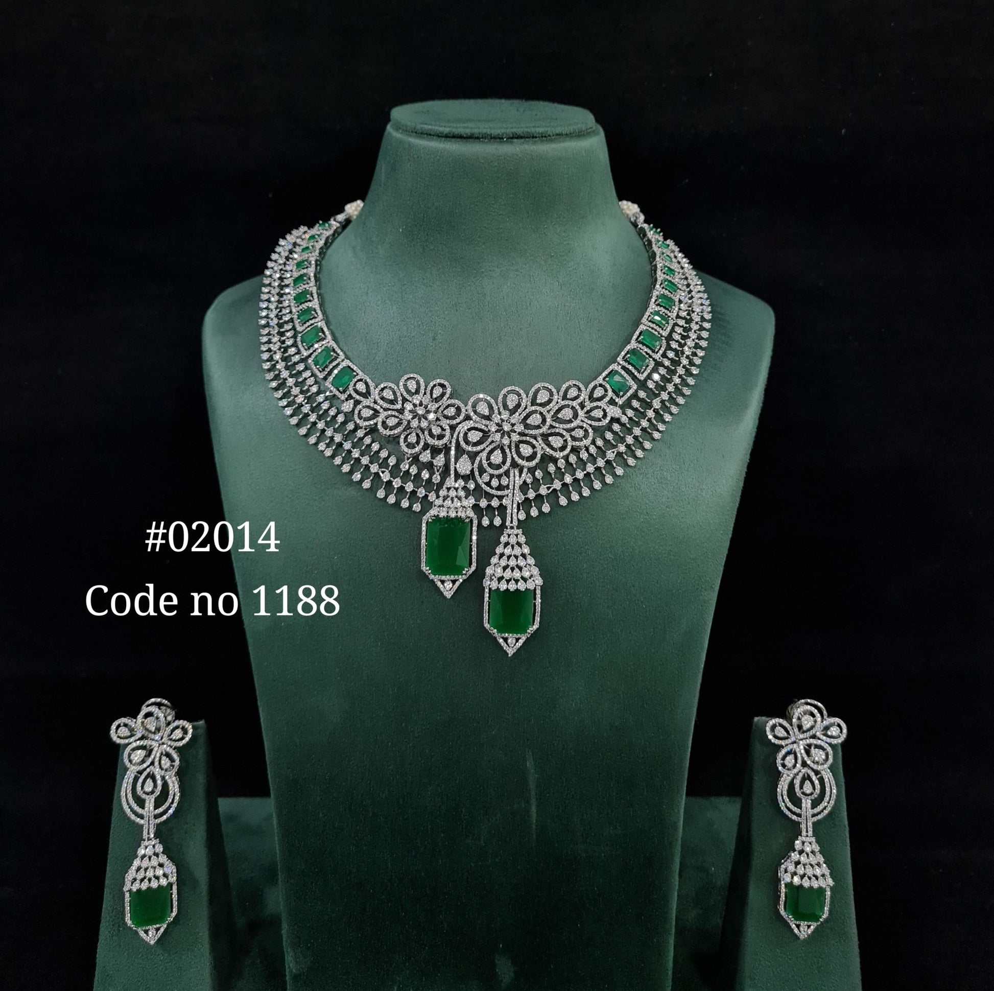 CZ Necklace 02014 - KRISHNA'S SWETA JEWELLERY