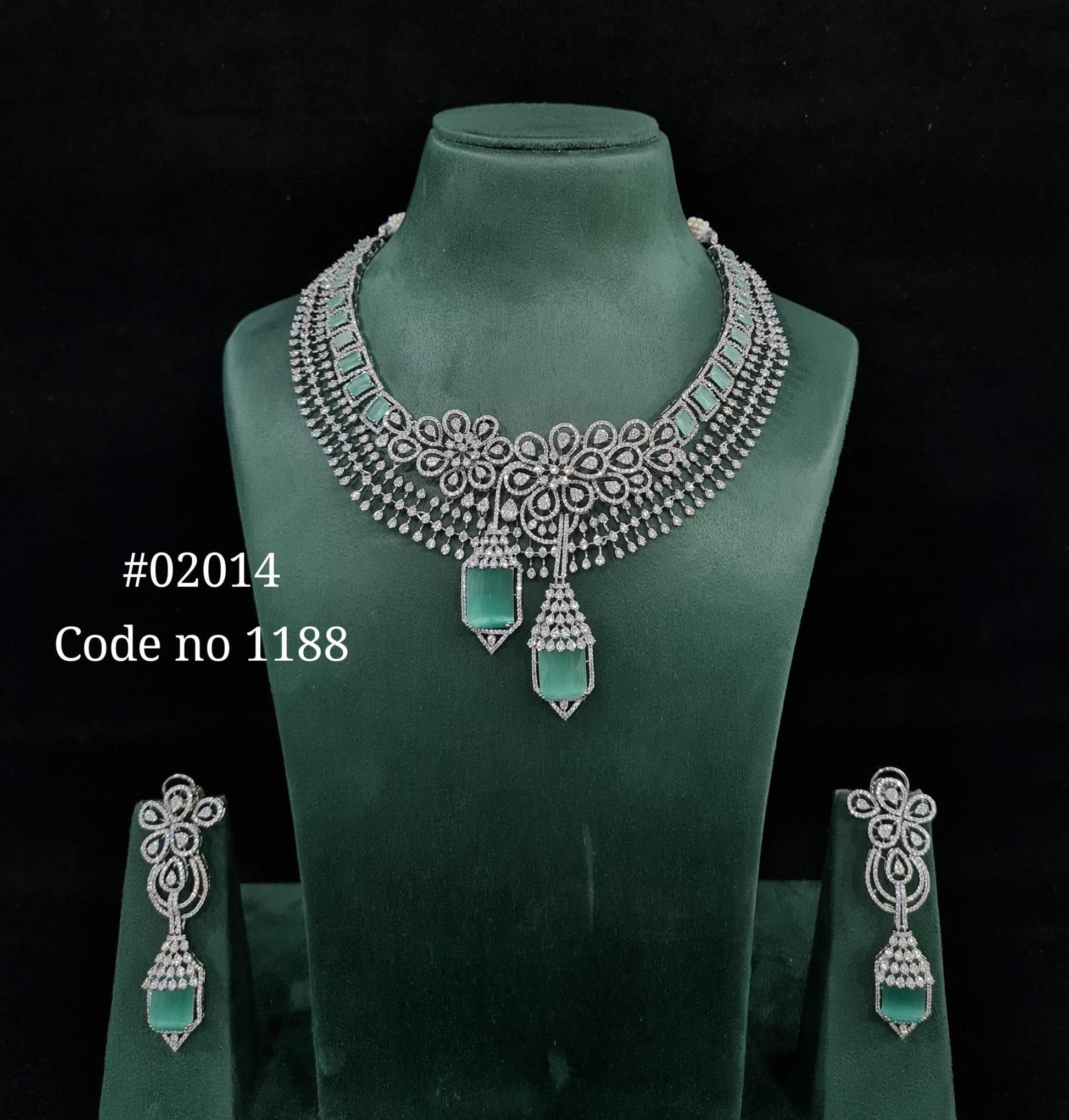 CZ Necklace 02014 - KRISHNA'S SWETA JEWELLERY