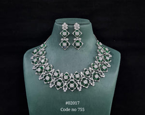 Cz Necklace 02017 - KRISHNA'S SWETA JEWELLERY