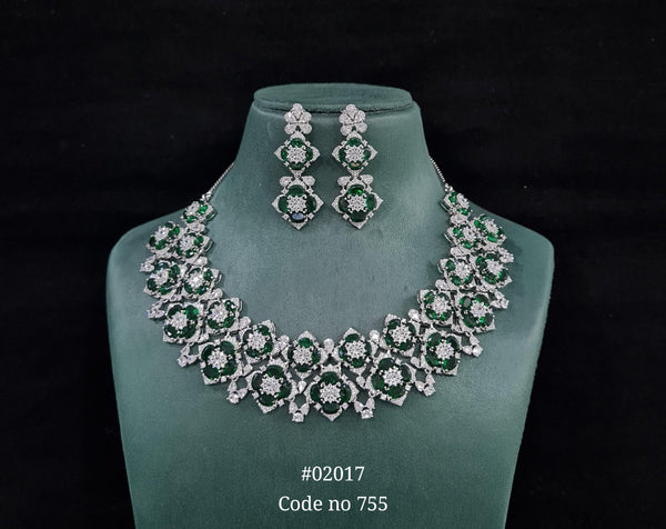 Cz Necklace 02017 - KRISHNA'S SWETA JEWELLERY