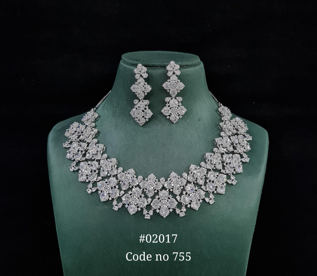 Cz Necklace 02017 - KRISHNA'S SWETA JEWELLERY