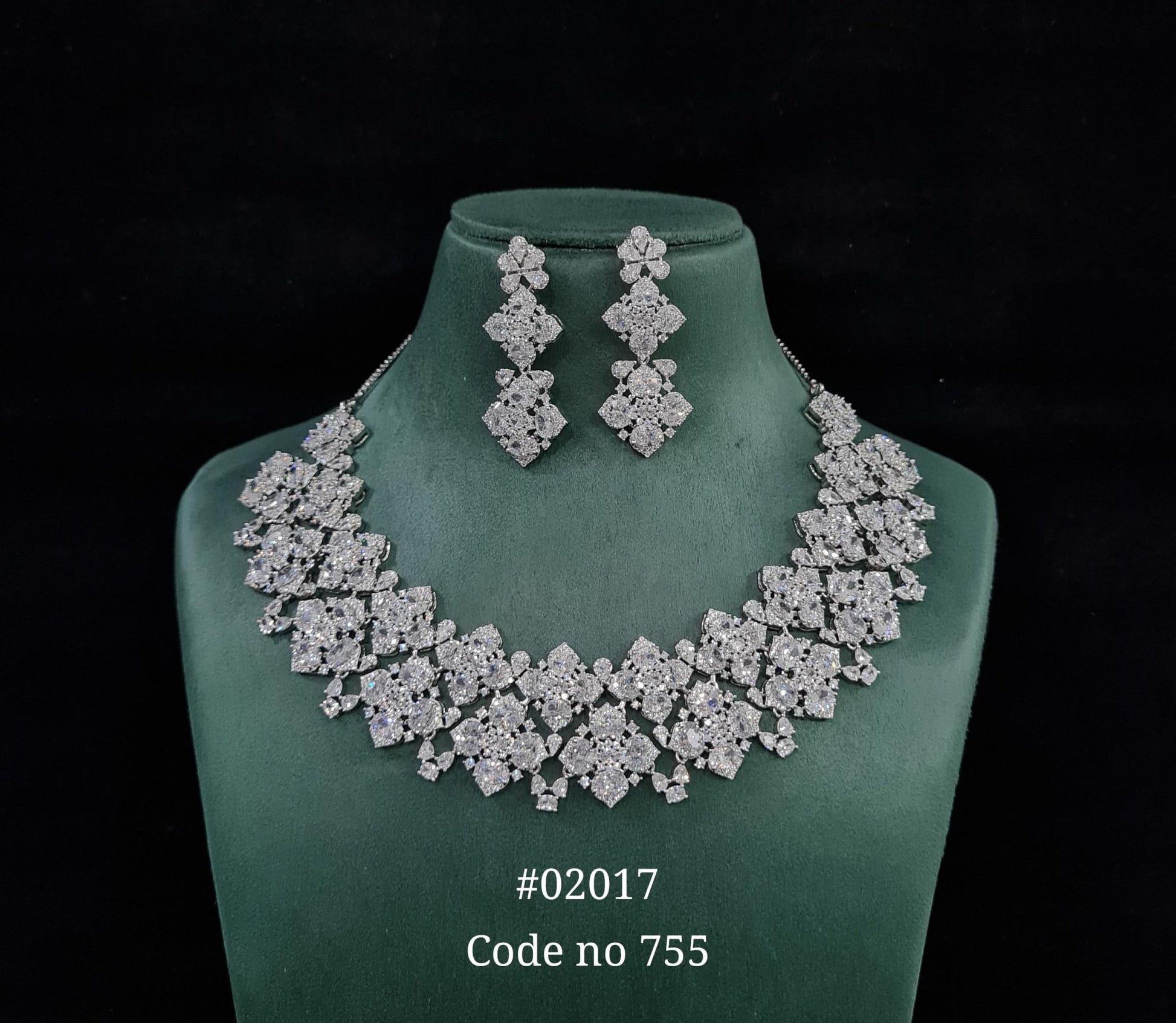 Cz Necklace 02017 - KRISHNA'S SWETA JEWELLERY