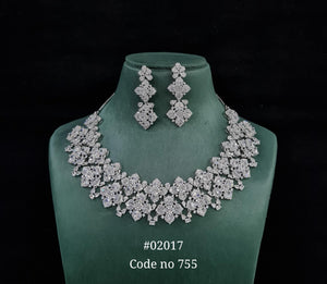 Cz Necklace 02017 - KRISHNA'S SWETA JEWELLERY