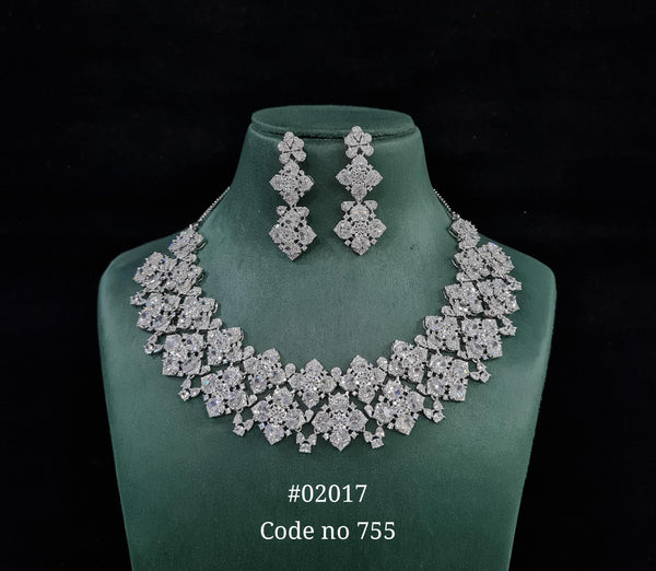 Cz Necklace 02017 - KRISHNA'S SWETA JEWELLERY
