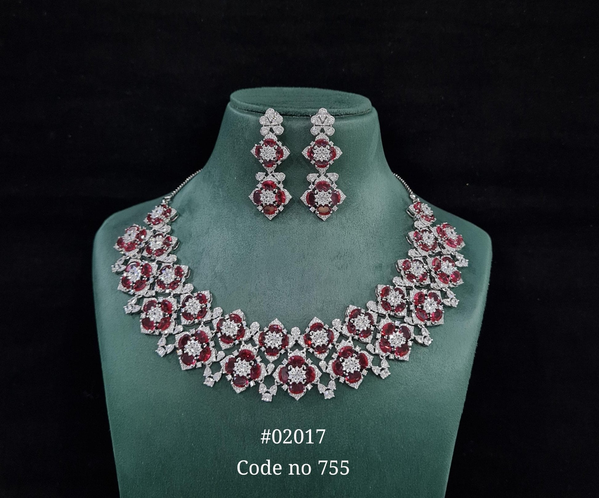 Cz Necklace 02017 - KRISHNA'S SWETA JEWELLERY
