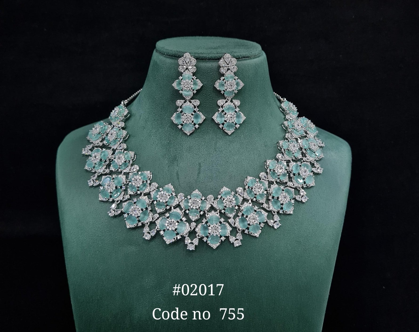 Cz Necklace 02017 - KRISHNA'S SWETA JEWELLERY