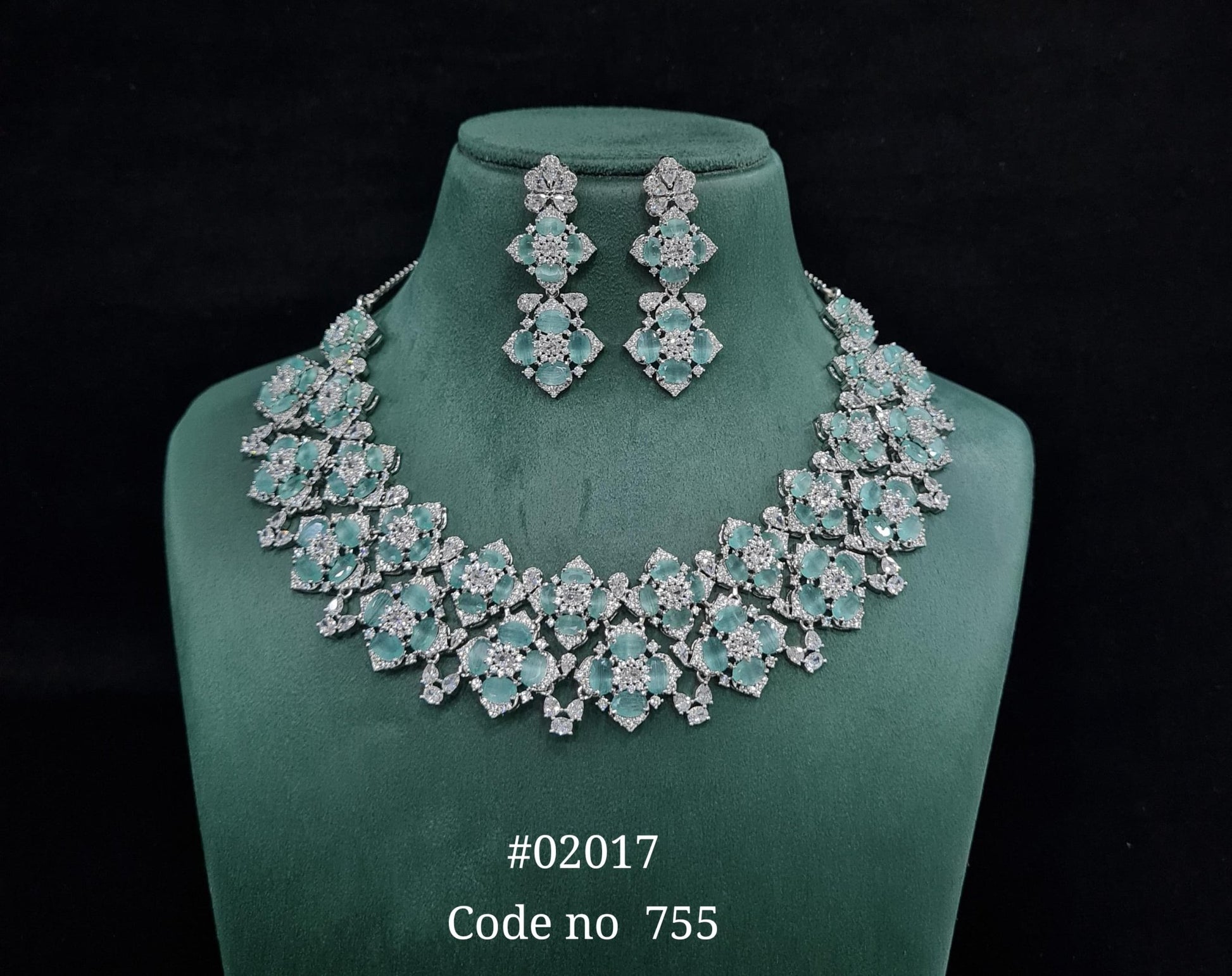 Cz Necklace 02017 - KRISHNA'S SWETA JEWELLERY