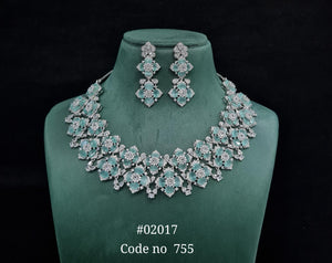 Cz Necklace 02017 - KRISHNA'S SWETA JEWELLERY