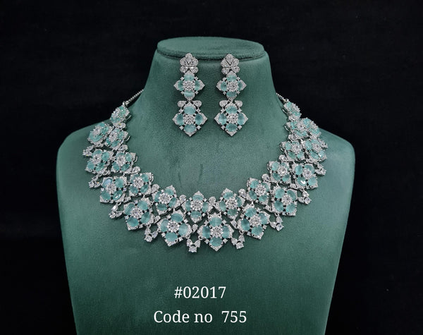 Cz Necklace 02017 - KRISHNA'S SWETA JEWELLERY