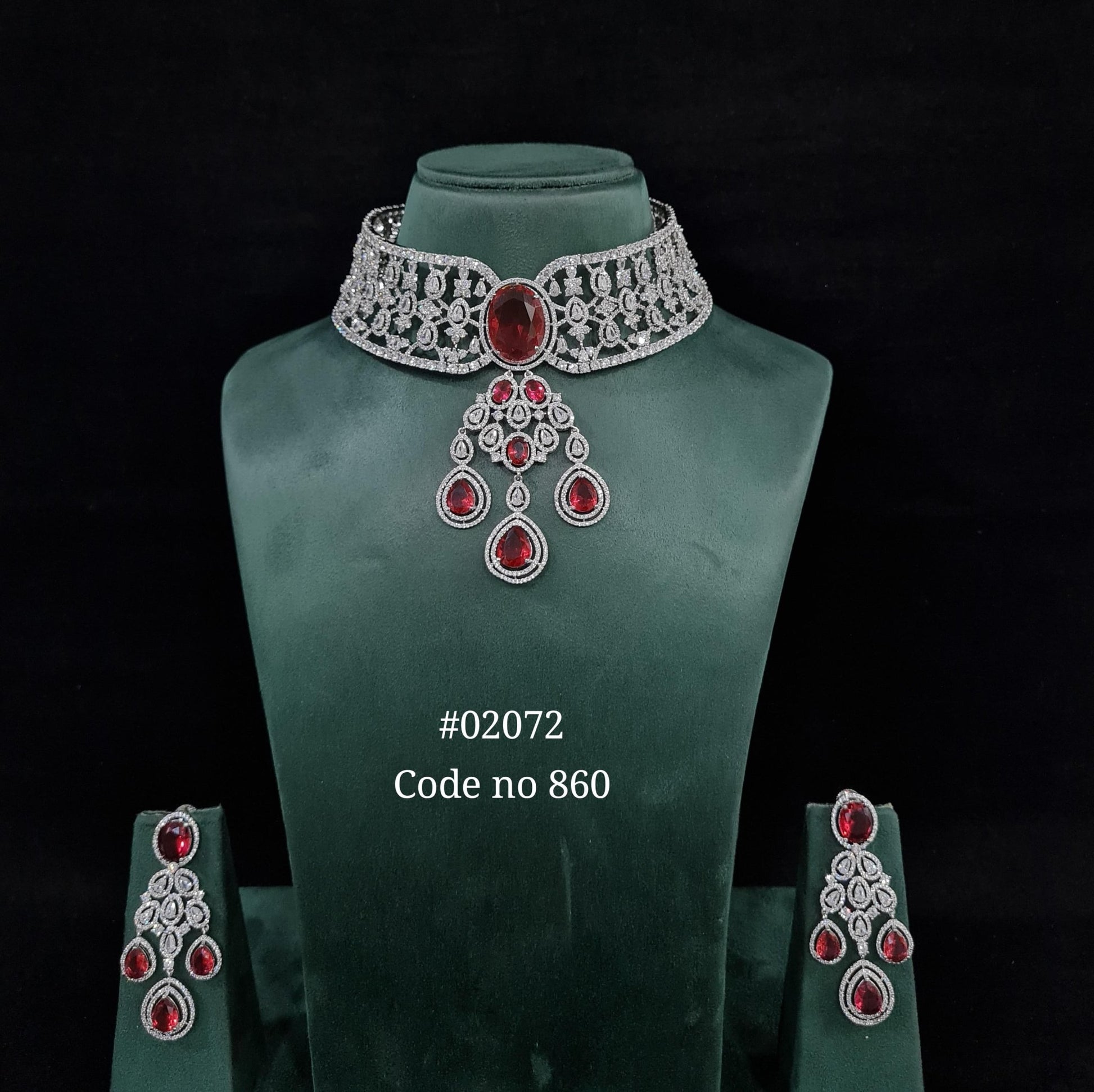 CZ Necklace 02072 - KRISHNA'S SWETA JEWELLERY