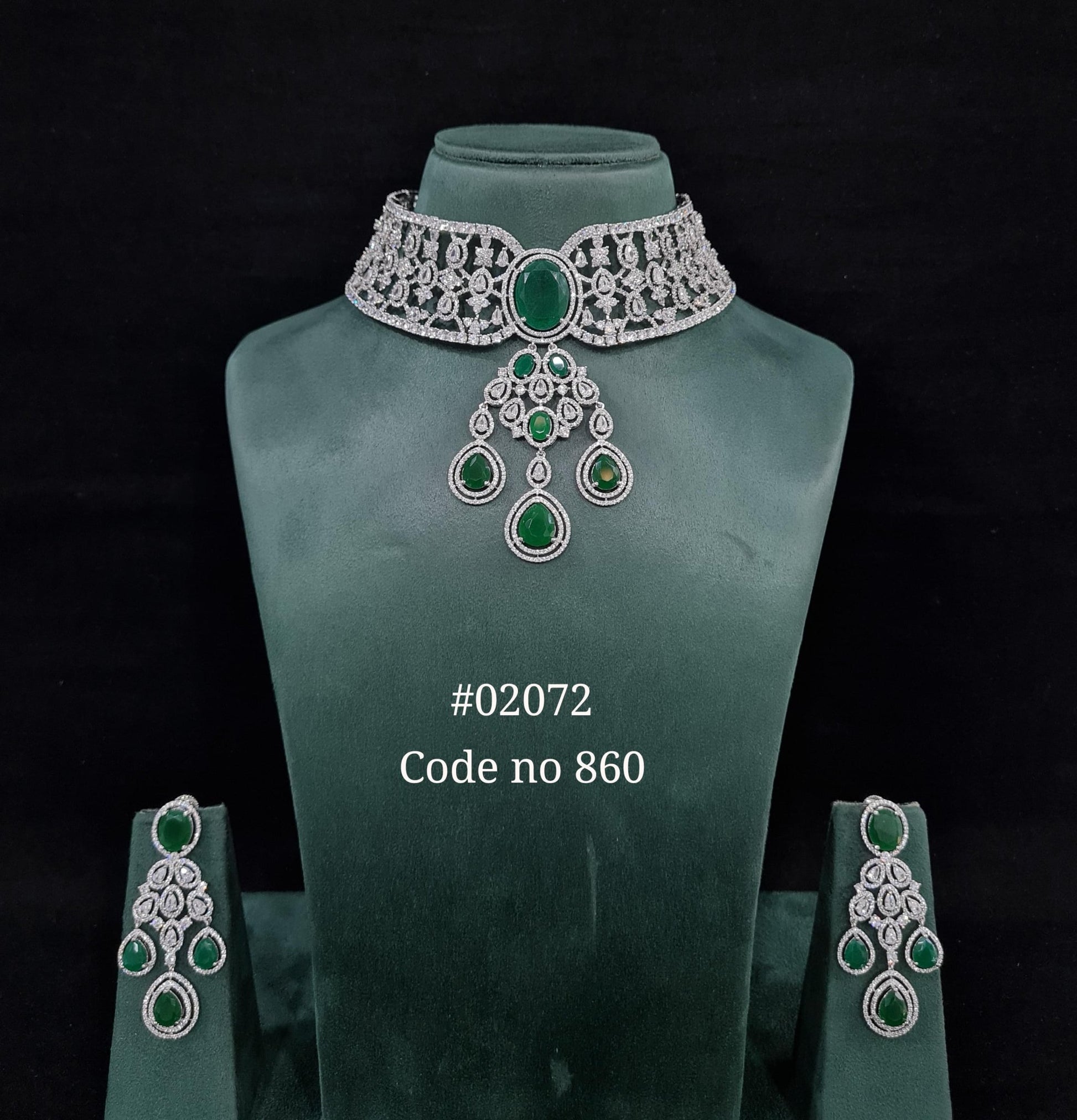 CZ Necklace 02072 - KRISHNA'S SWETA JEWELLERY
