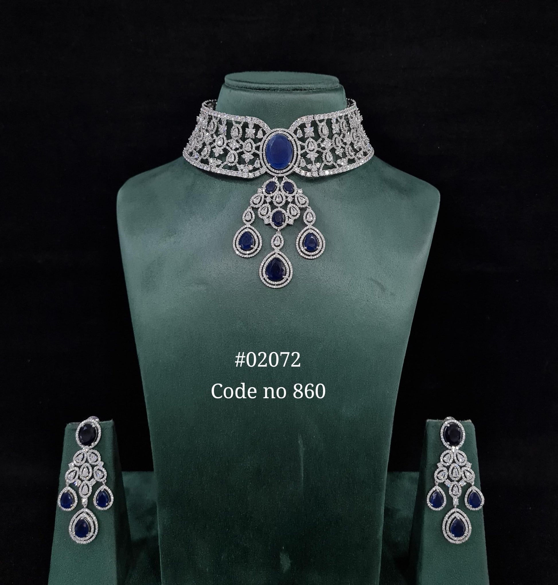 CZ Necklace 02072 - KRISHNA'S SWETA JEWELLERY
