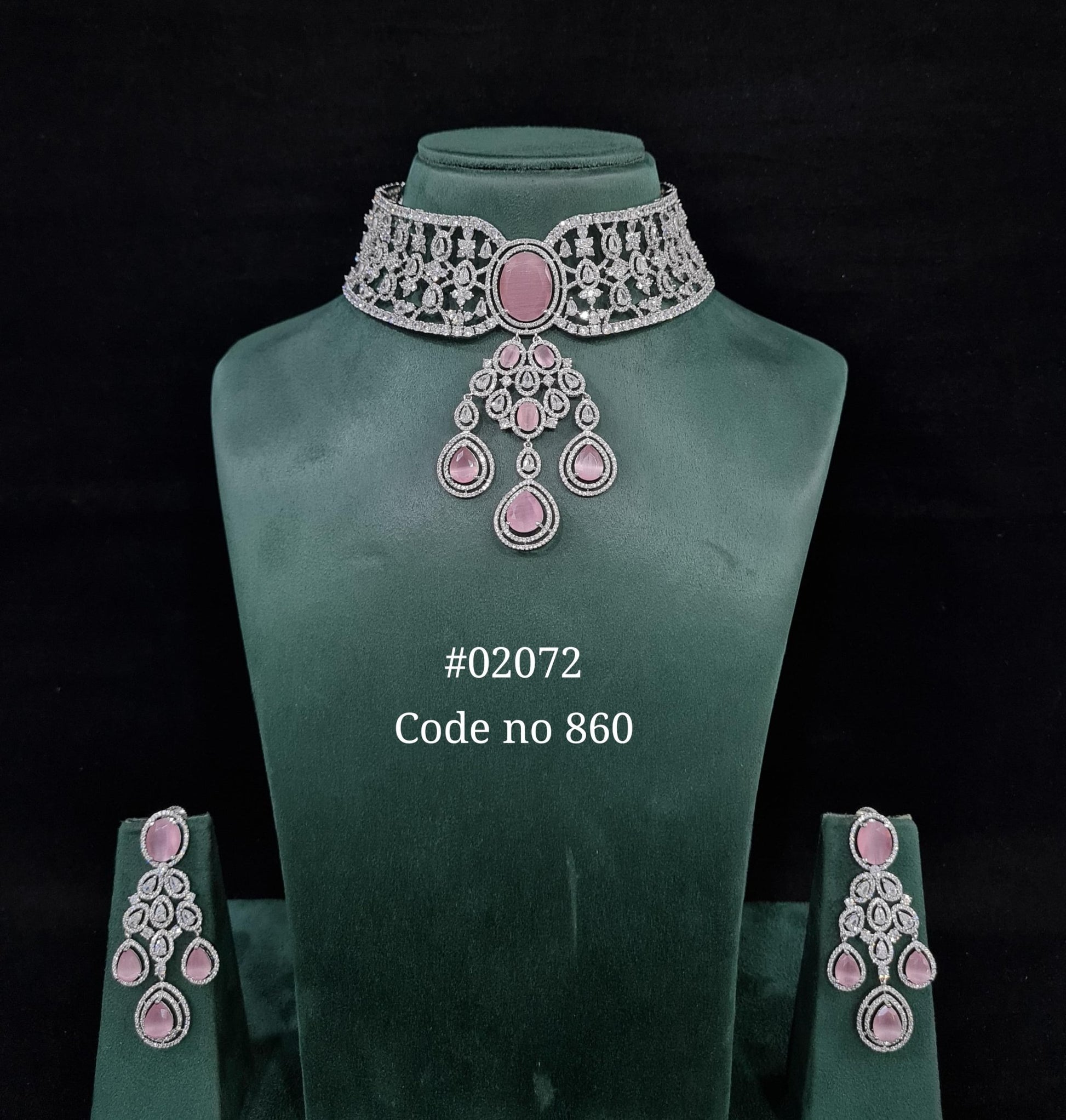 CZ Necklace 02072 - KRISHNA'S SWETA JEWELLERY