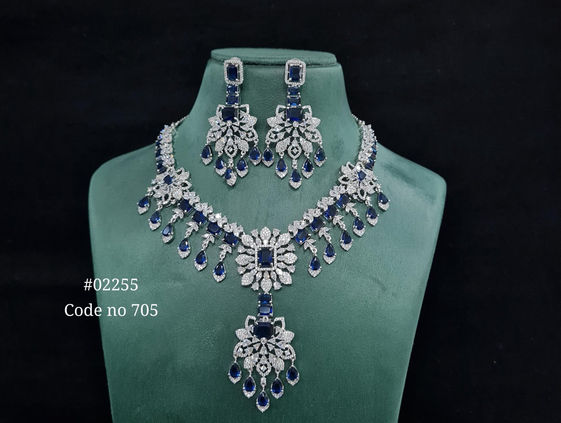 Cz Necklace 02255 - KRISHNA'S SWETA JEWELLERY