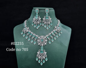 Cz Necklace 02255 - KRISHNA'S SWETA JEWELLERY
