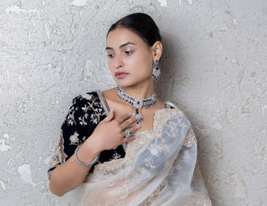 Cz Necklace 02255 - KRISHNA'S SWETA JEWELLERY