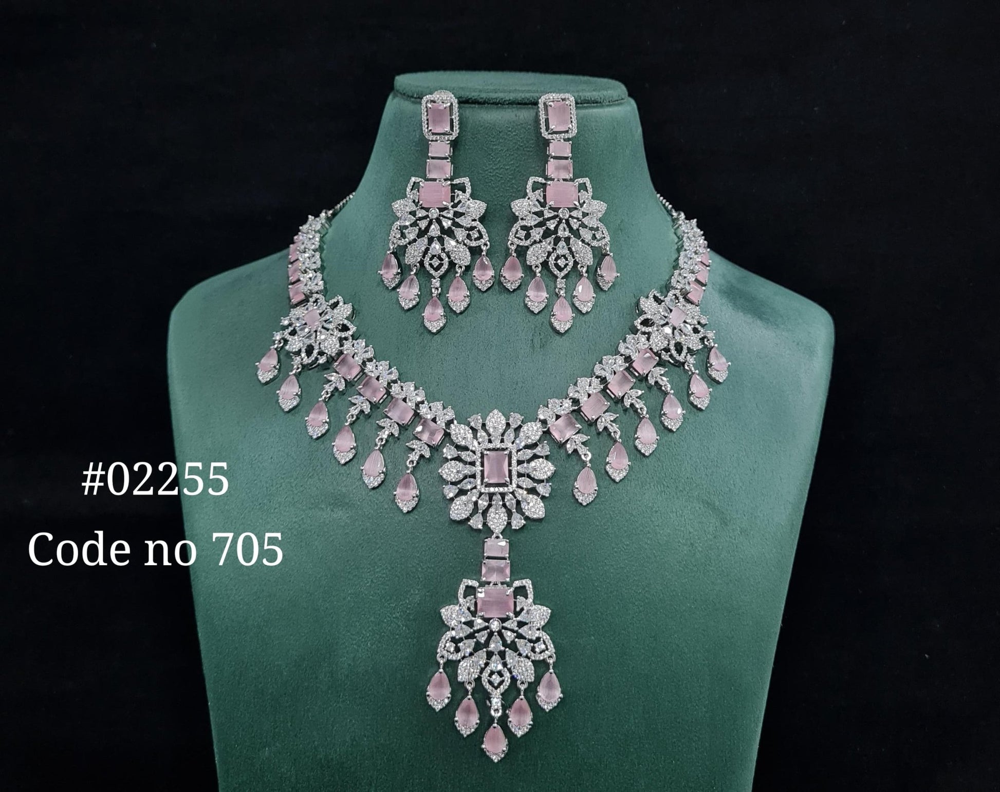Cz Necklace 02255 - KRISHNA'S SWETA JEWELLERY