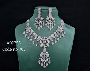 Cz Necklace 02255 - KRISHNA'S SWETA JEWELLERY