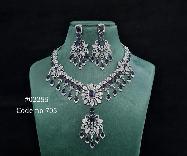 Cz Necklace 02255 - KRISHNA'S SWETA JEWELLERY