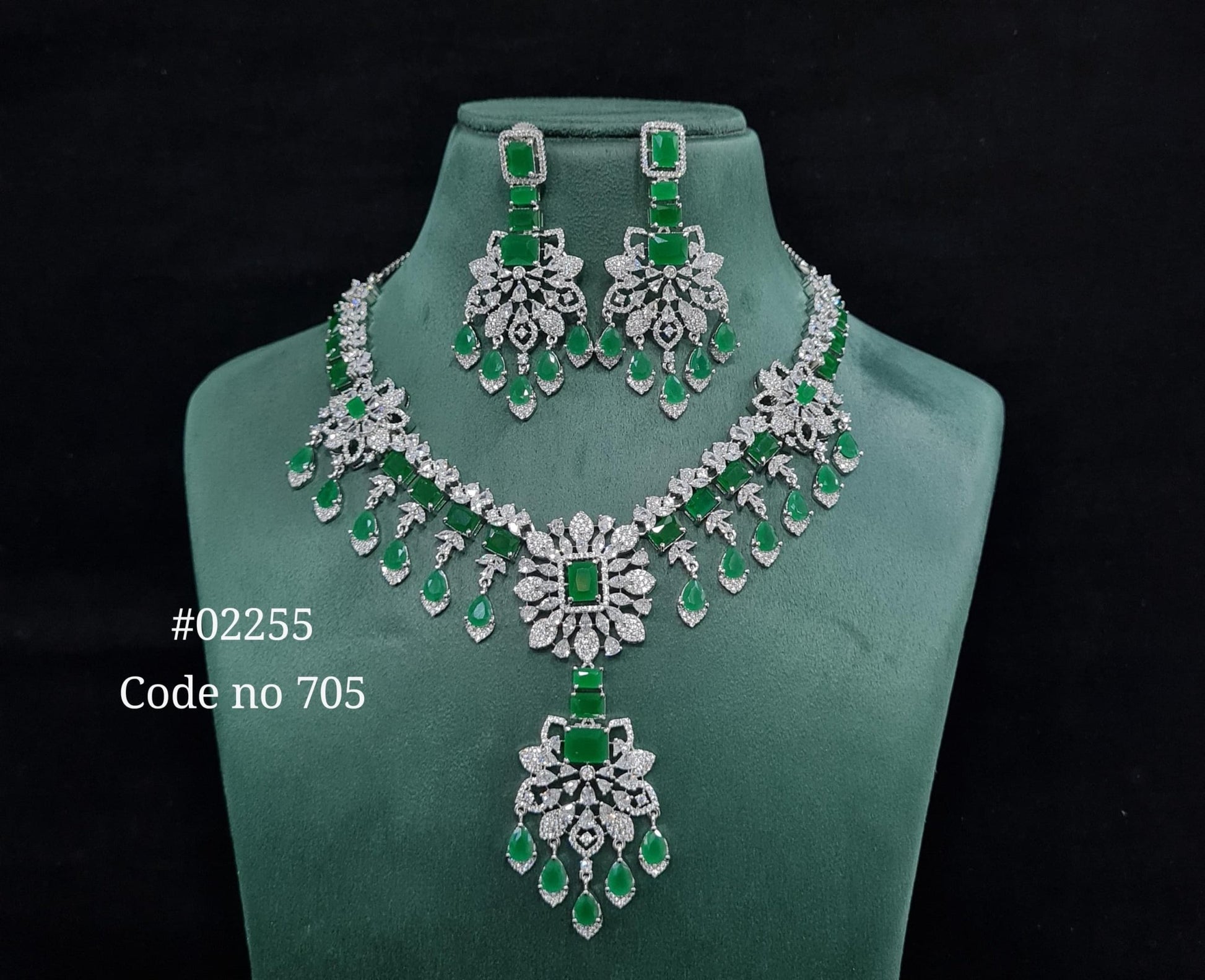 Cz Necklace 02255 - KRISHNA'S SWETA JEWELLERY
