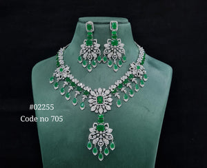 Cz Necklace 02255 - KRISHNA'S SWETA JEWELLERY