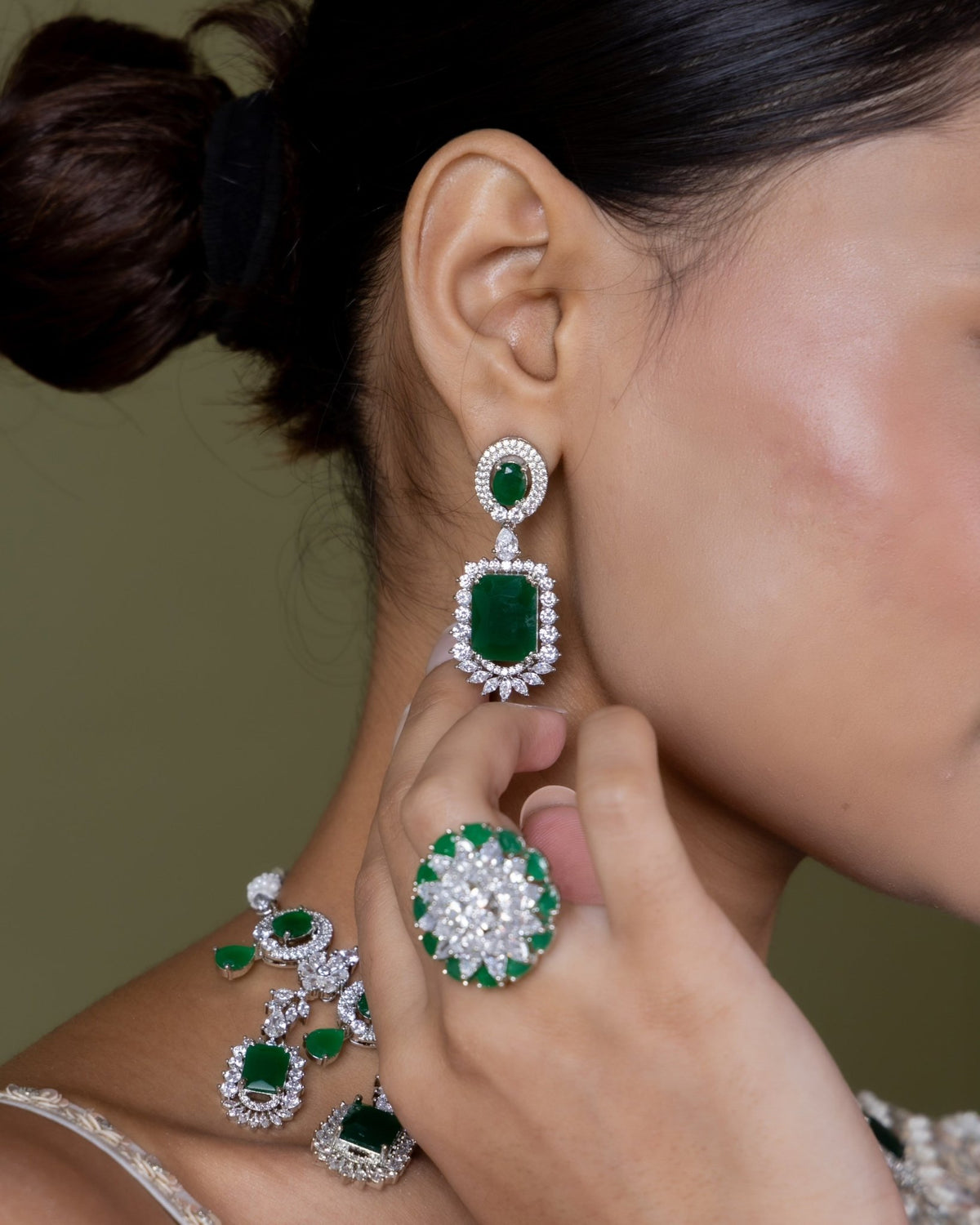 Cz Necklace 02326 - KRISHNA'S SWETA JEWELLERY