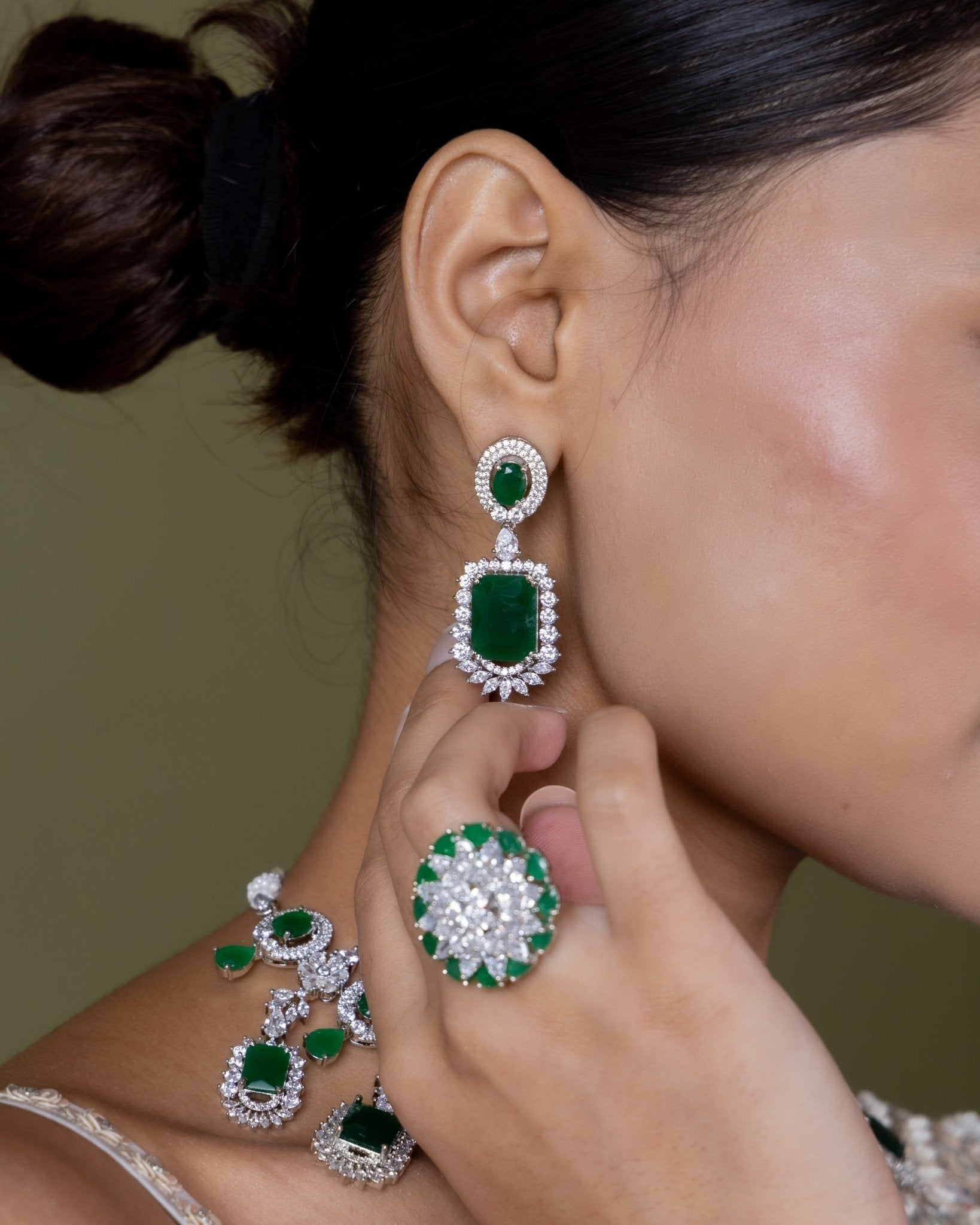 Cz Necklace 02326 - KRISHNA'S SWETA JEWELLERY