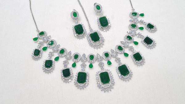 Cz Necklace 02326 - KRISHNA'S SWETA JEWELLERY