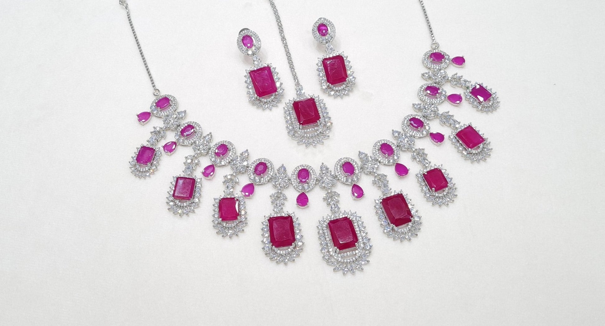 Cz Necklace 02326 - KRISHNA'S SWETA JEWELLERY