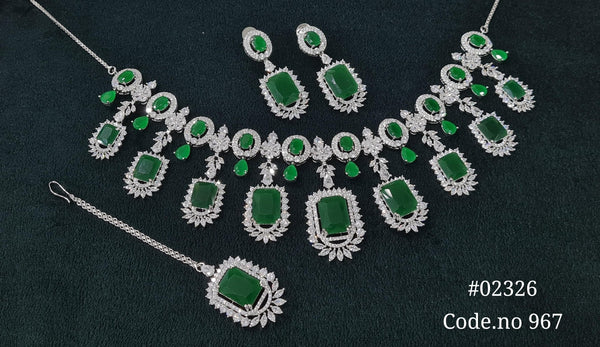 Cz Necklace 02326 - KRISHNA'S SWETA JEWELLERY