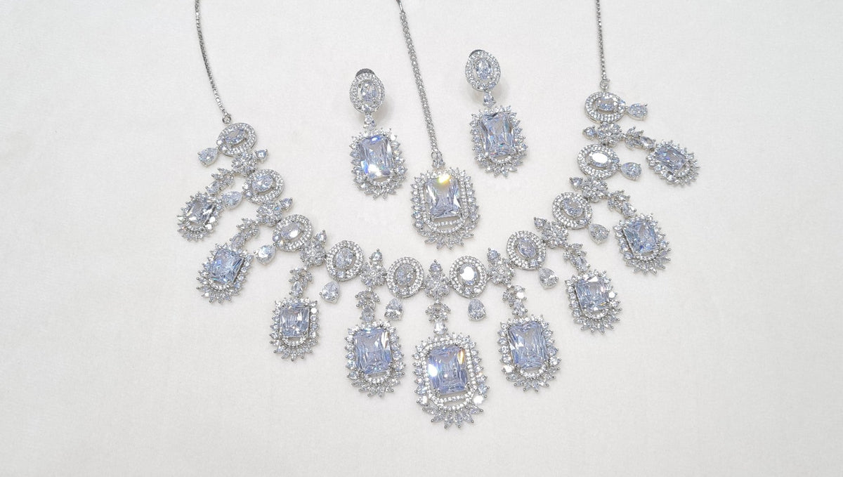 Cz Necklace 02326 - KRISHNA'S SWETA JEWELLERY