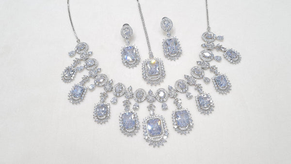 Cz Necklace 02326 - KRISHNA'S SWETA JEWELLERY