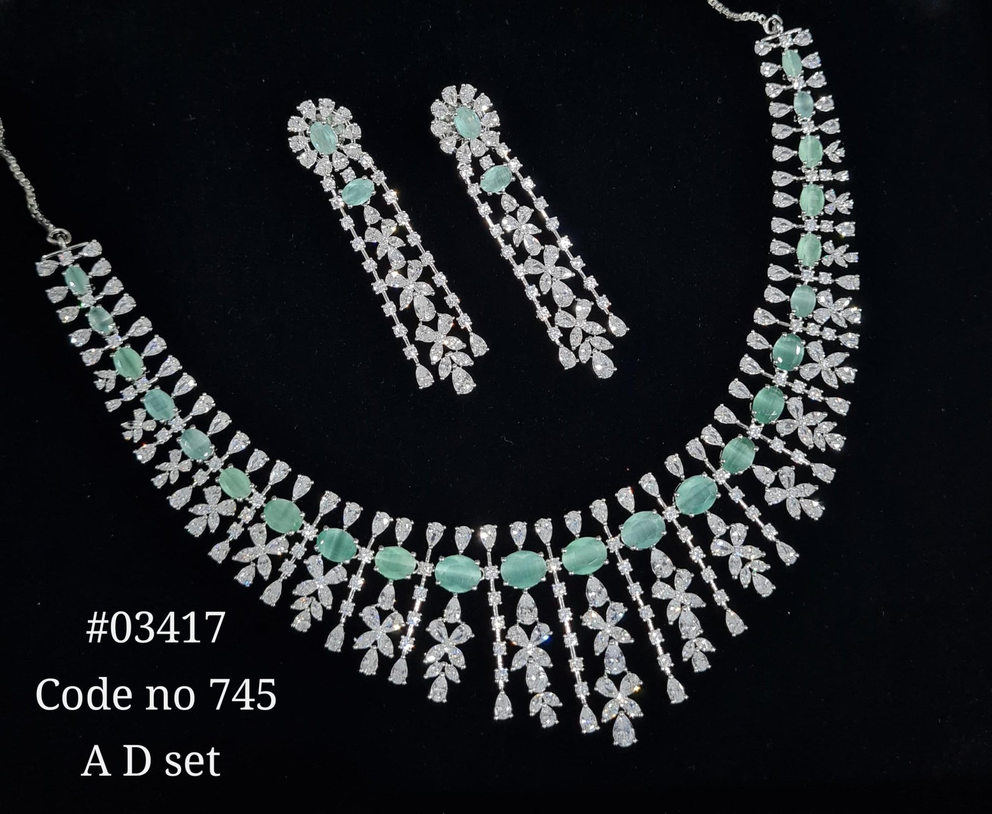 Cz necklace 03417 - KRISHNA'S SWETA JEWELLERY