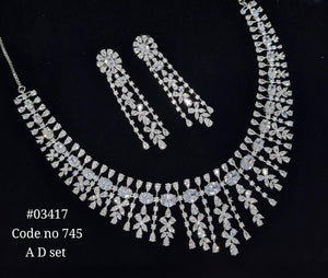 Cz necklace 03417 - KRISHNA'S SWETA JEWELLERY