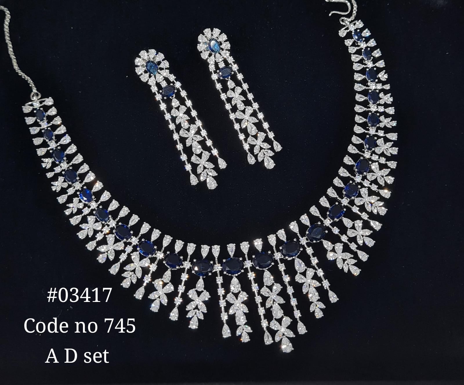 Cz necklace 03417 - KRISHNA'S SWETA JEWELLERY