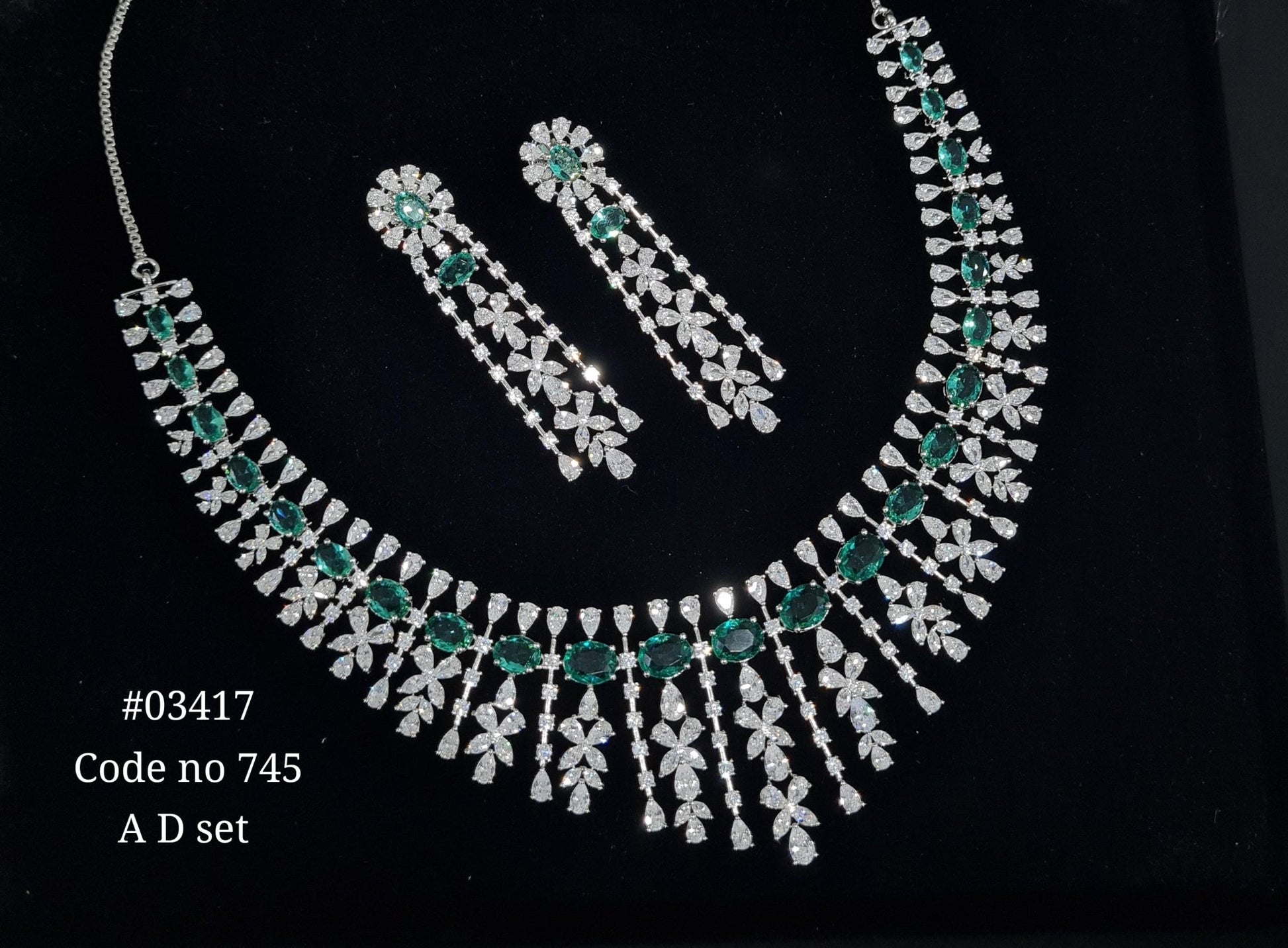 Cz necklace 03417 - KRISHNA'S SWETA JEWELLERY