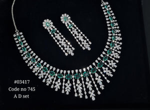 Cz necklace 03417 - KRISHNA'S SWETA JEWELLERY