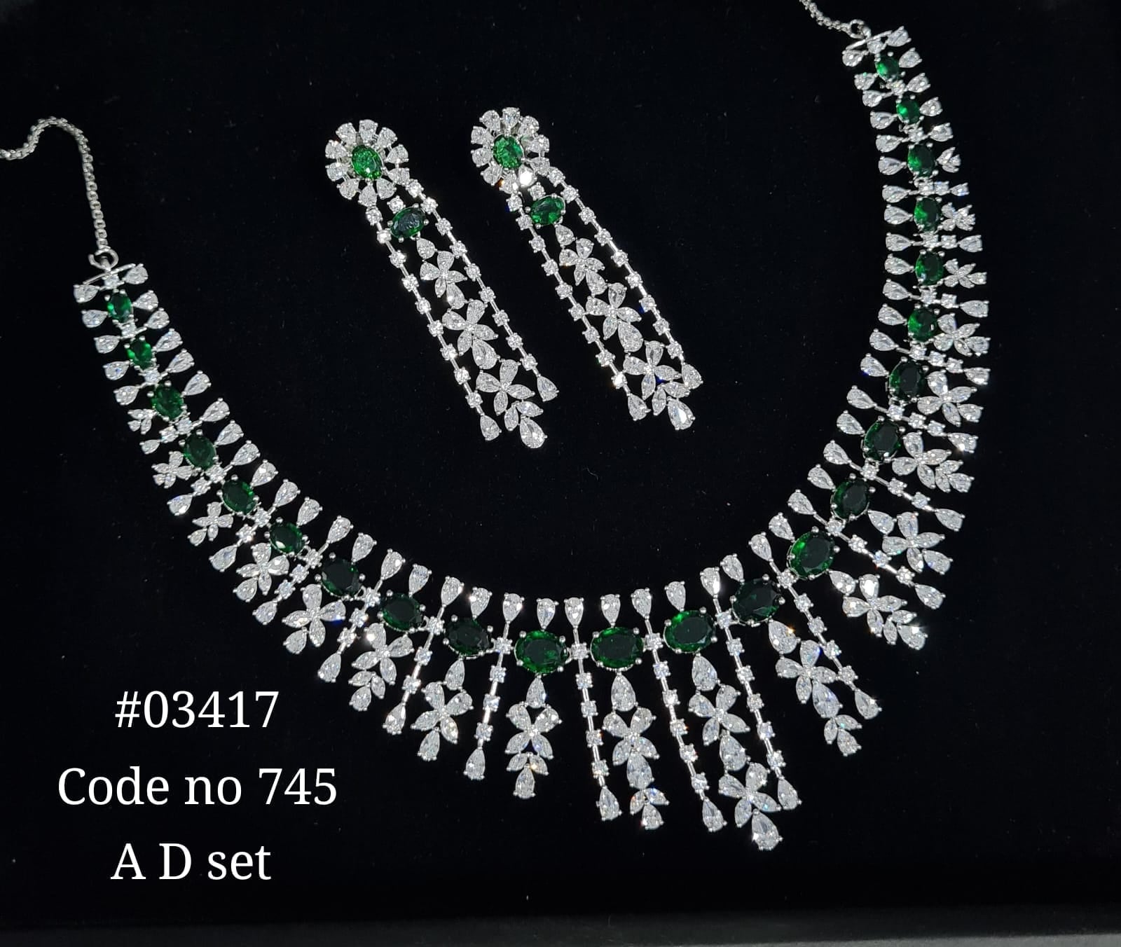 Cz necklace 03417 - KRISHNA'S SWETA JEWELLERY