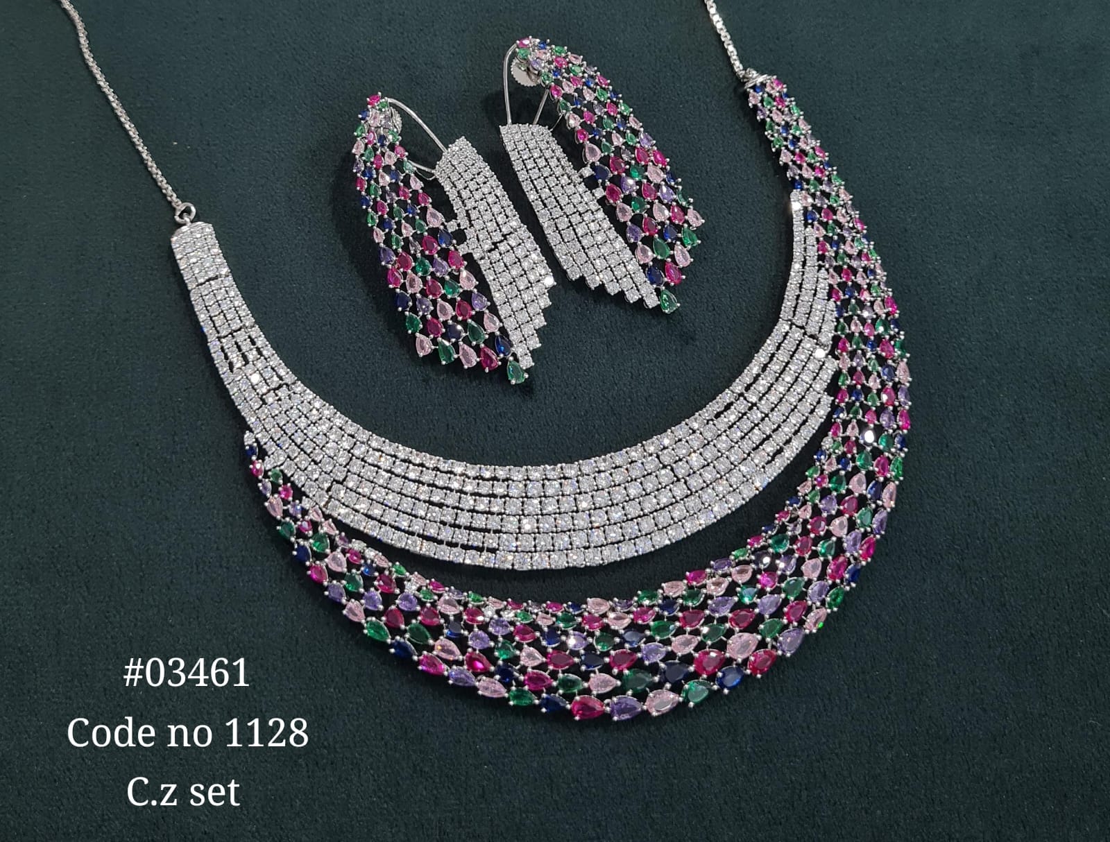Cz necklace 03461 - KRISHNA'S SWETA JEWELLERY