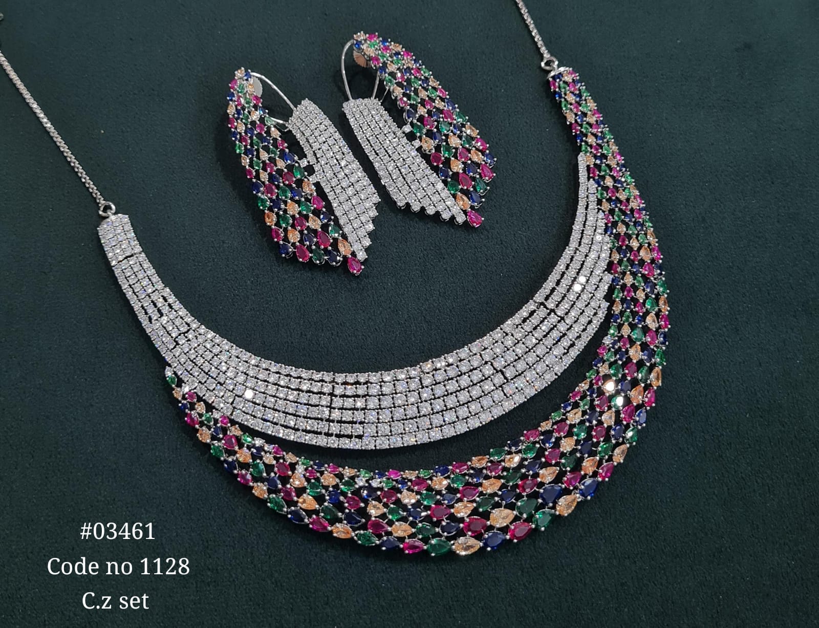 Cz necklace 03461 - KRISHNA'S SWETA JEWELLERY