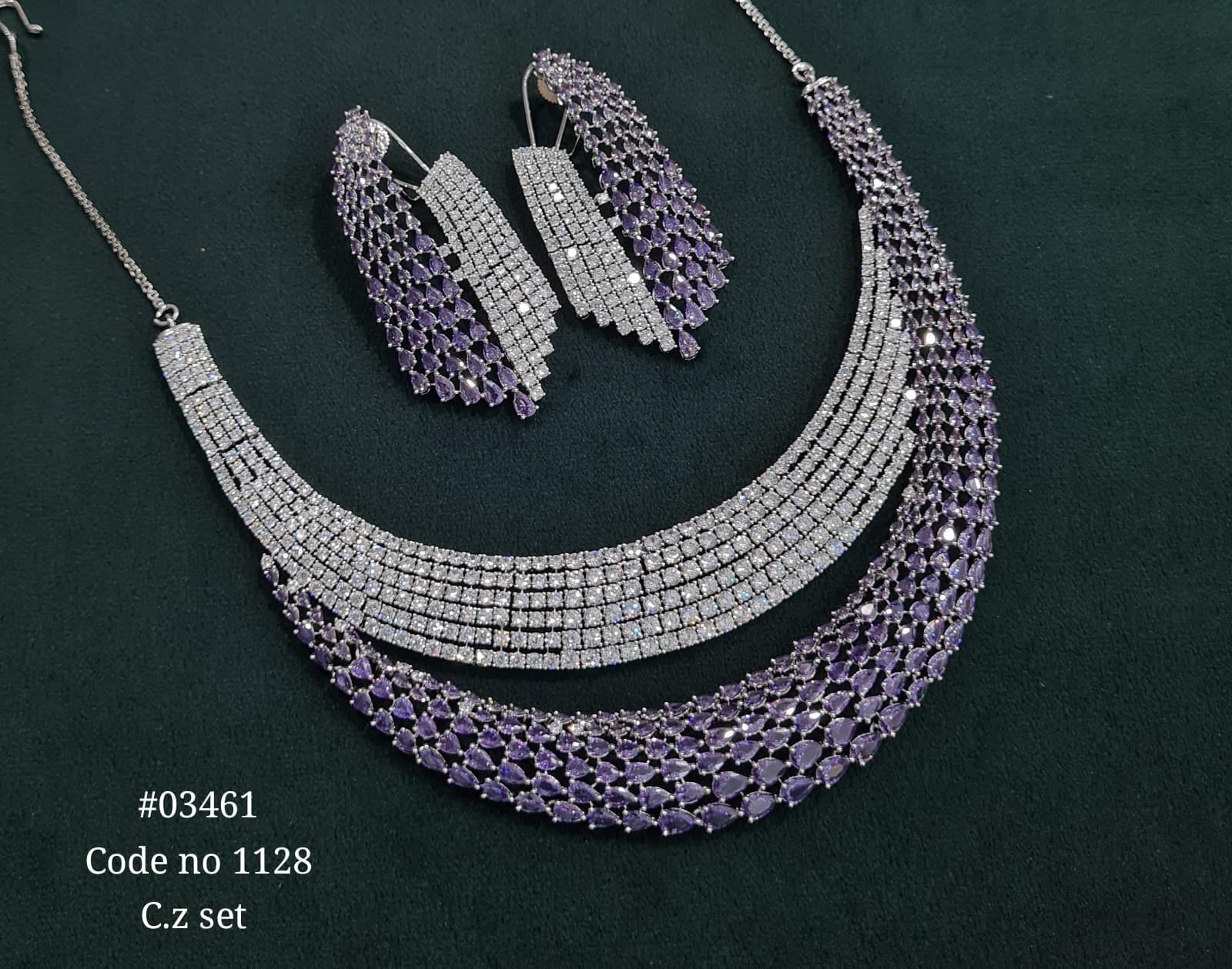 Cz necklace 03461 - KRISHNA'S SWETA JEWELLERY