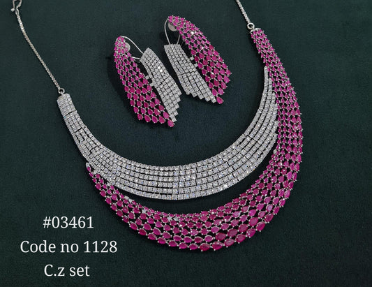 Cz necklace 03461 - KRISHNA'S SWETA JEWELLERY