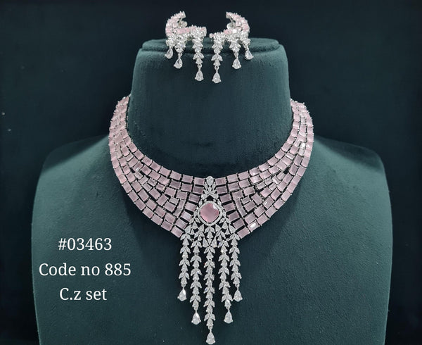 Cz necklace 03463 - KRISHNA'S SWETA JEWELLERY