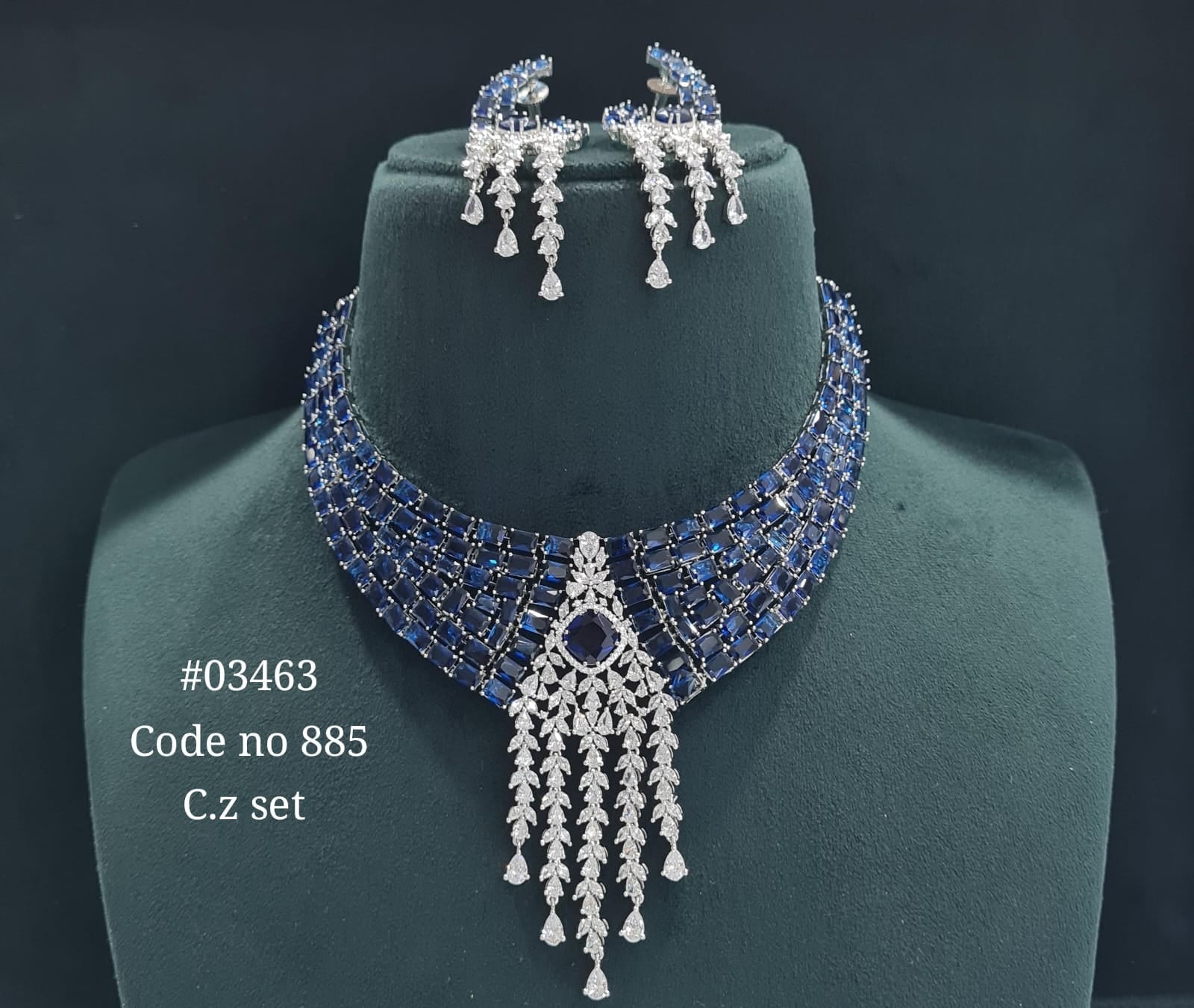 Cz necklace 03463 - KRISHNA'S SWETA JEWELLERY