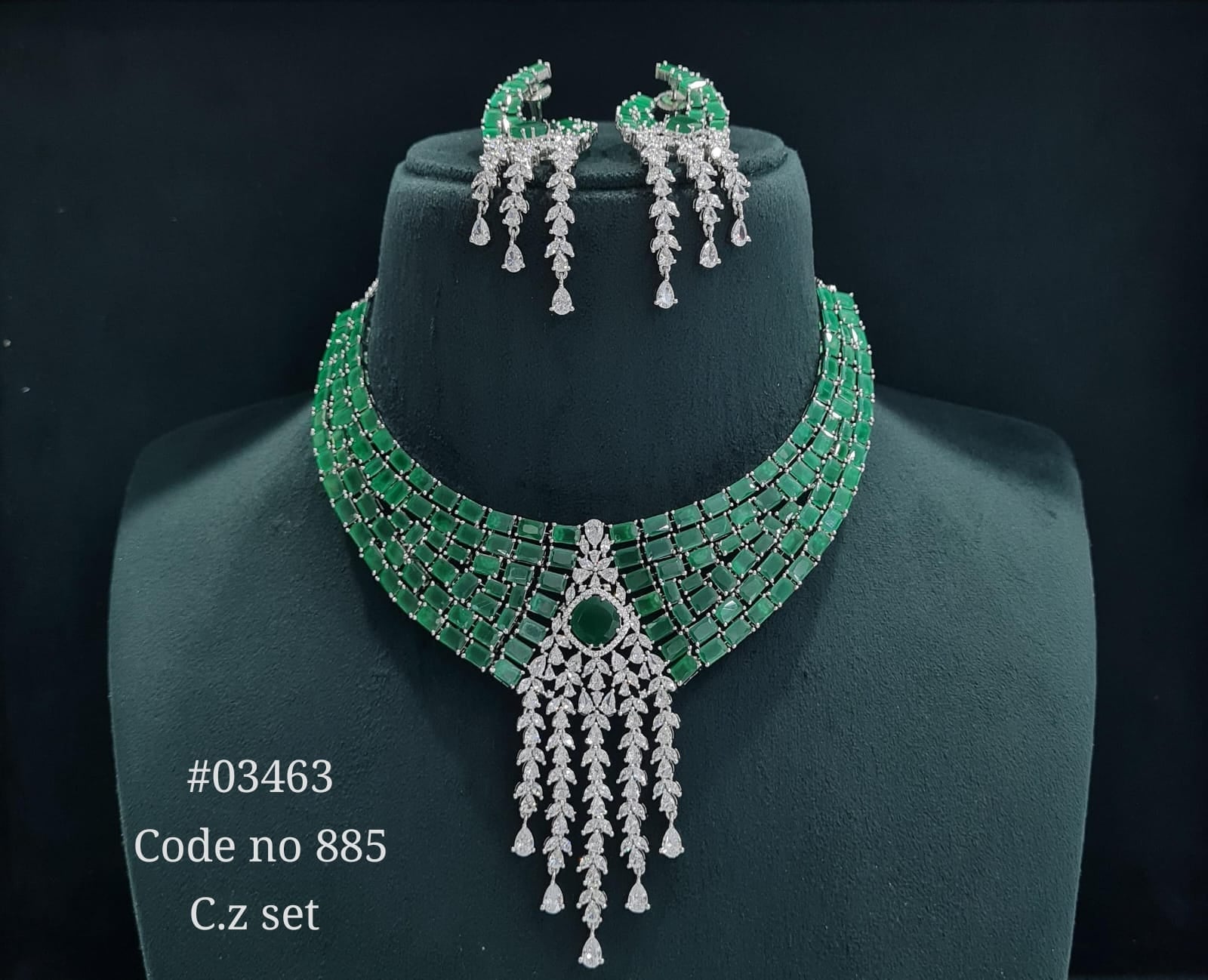 Cz necklace 03463 - KRISHNA'S SWETA JEWELLERY