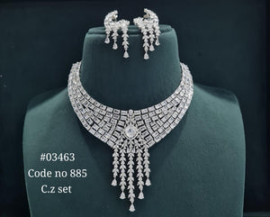 Cz necklace 03463 - KRISHNA'S SWETA JEWELLERY