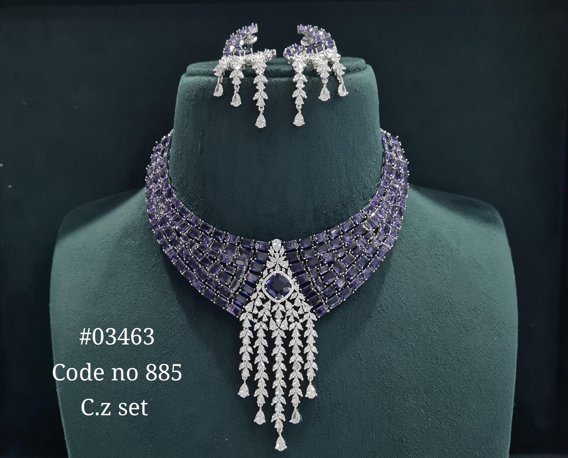 Cz necklace 03463 - KRISHNA'S SWETA JEWELLERY